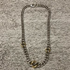 David Yurman 18K/ Silver 925 Curbs Link Necklace